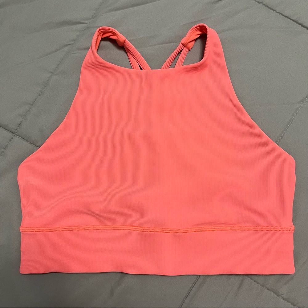 Lululemon High Neck Energy Bra Long Line Rib